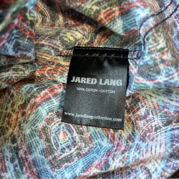 Jared Lang Blue and Red Casual Button Down Shirt - Picture 7 of 7